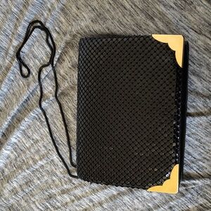 Pacific Express black metallic shoulder bag